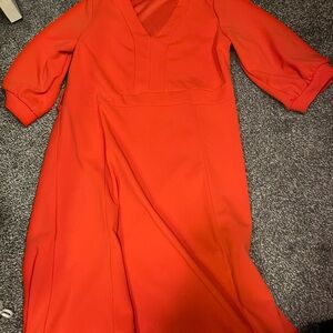 Elegant Orange Women's Dress